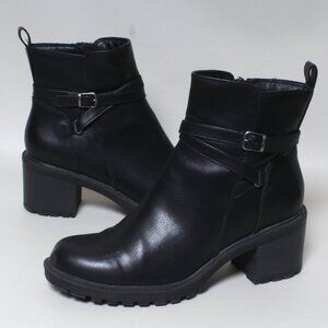 Womens Frye Boots Audrey Size 8.5 Black Heeled Ankle Boot